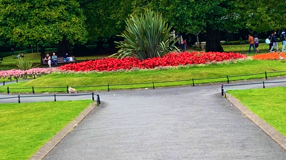 DanMulhall's tweet photo. St. Stephen’s Green is one of my favourite places in Dublin. Full credit to @opwireland for keeping it looking so well all year around. It also has lots of interesting memorials that capture key aspects of Irish history. https://t.co/eaXXcA4oGY