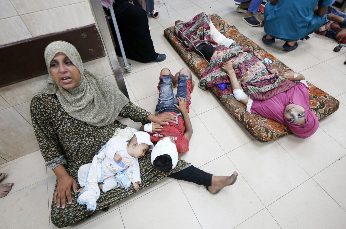 Shuhadaa Al Aqsa Hospital in Deir al Balah 

The only hospital, which has not come under ground Israeli incursion, us on verge of collapse due to:

👉🏼large numbers of wounded and patients 

👉🏼lack of medicine and medical disposals

👉🏼severe lack of fuel and spare parts for