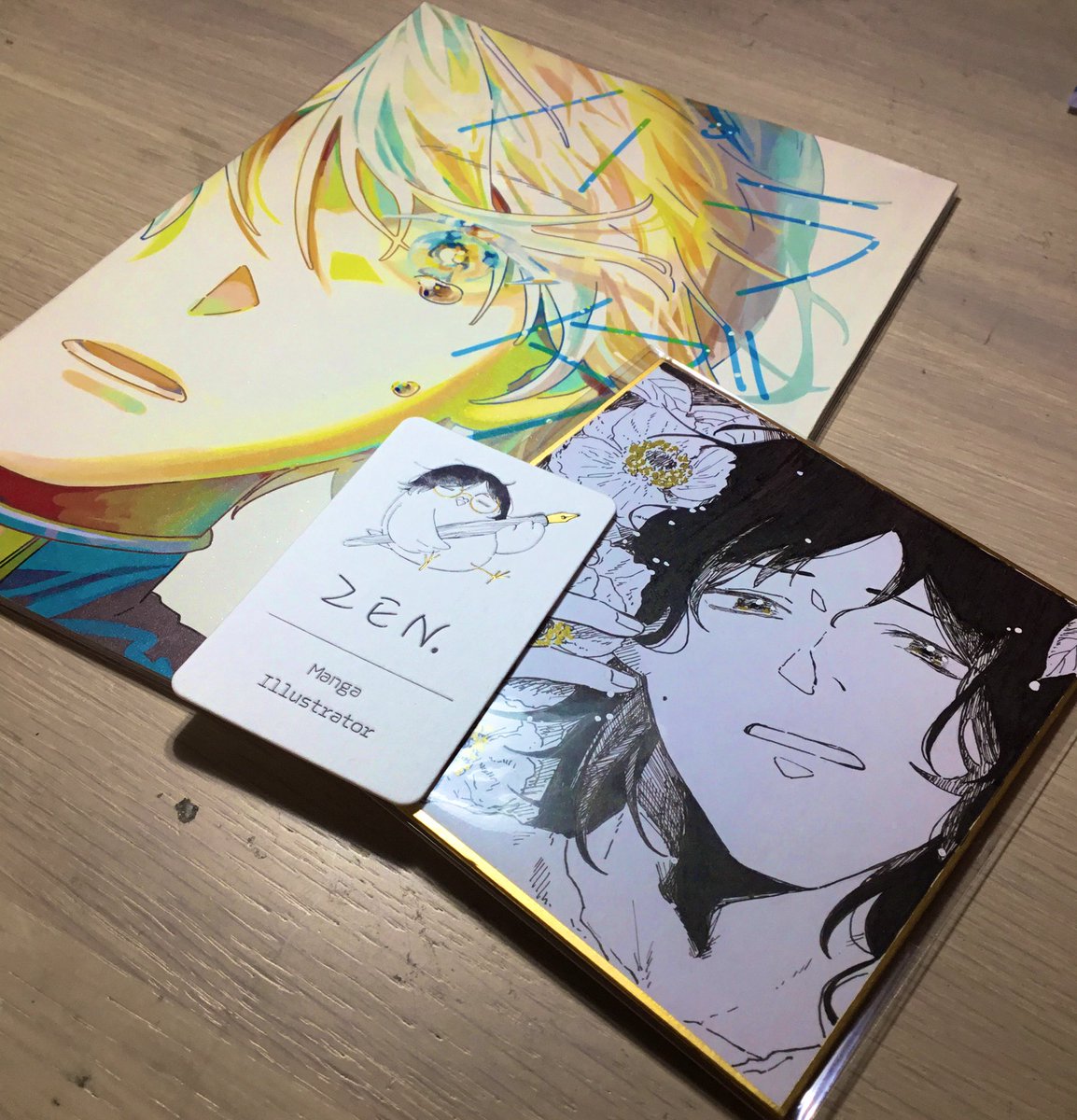 of77426's tweet photo. @huoran129 様の作品を今日の京マフイベントで買わせていただきました。
漫画の「パラダイス」とてもいい話で何より作画がめっちゃ綺麗で尊敬です🙏🙇‍♀️他にも色紙を買わせていただきました💓🤭
これからも活動頑張ってください🥹🥹 https://t.co/SOYuZug4kz