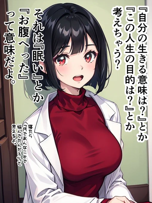 人生の意味とか考え出しちゃったあなたに語る女医ちゃん。 