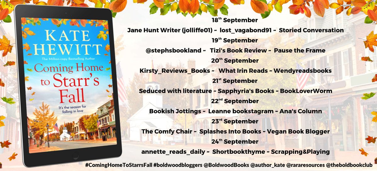 BookishJottings's tweet photo. #GilmoreGirls fans will love this cozy and uplifting tale from @author_kate #ComingHometoStarrsFall published by @BoldwoodBooks. Read the @BookishJottings review here: https://t.co/jWrfNqHKAj @rararesources #BoldwoodBloggers #ContemporaryRomance #WomensFiction https://t.co/h9Rq0xMDyd