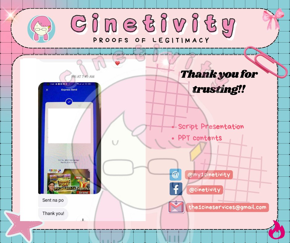 🎀Task Finished 🎀 

✮⋆˙ Script for presentation ٩(ˊᗜˋ*)و ♡  
✮⋆˙ PPT Content ٩(ˊᗜˋ*)و ♡

🌸check <a href="/my1cinetivity/">Cinetivity | OPEN| lf clients | FB: cinetivity</a> and #cineproofs for more transactions 🌸

🏷️lf client, commstwt, academic comms, commissioner, commsX, acad commer