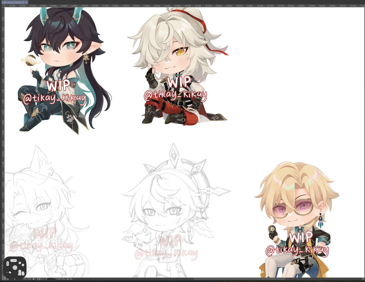 WIP I'm creating some keychain designs for a local art con that I'll be tabling at. Hopefully I finish them all on time...
#HonkaiStarRail #崩坏星穹铁道 #スターレイル