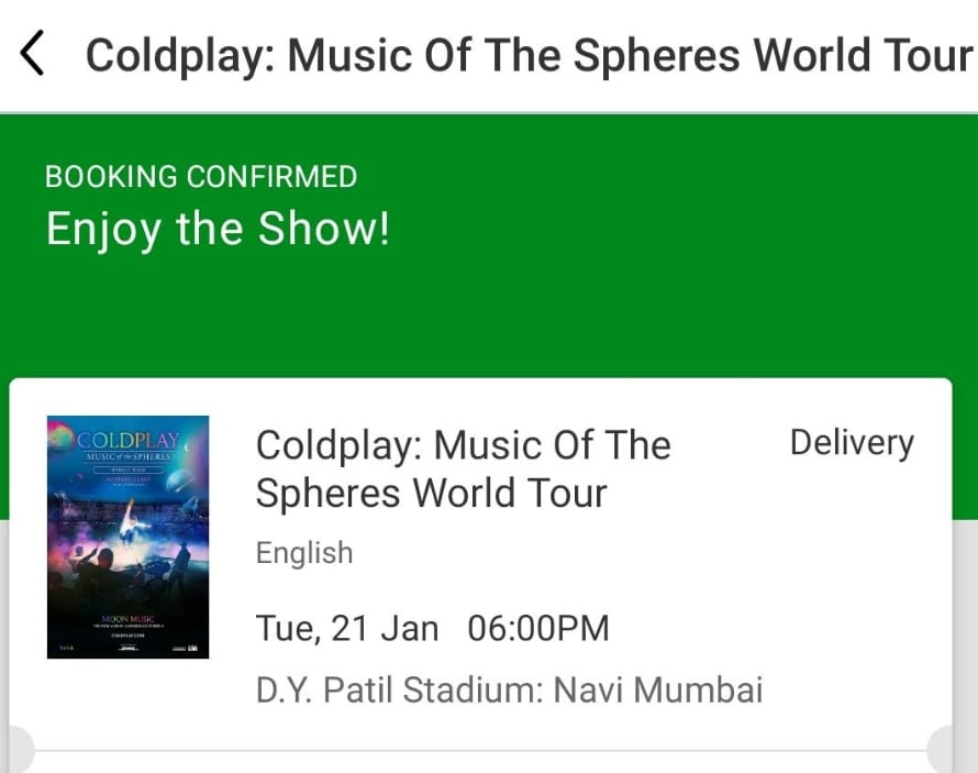 Doc_Hi10's tweet photo. Hell yeah!!

#Coldplayindia https://t.co/SYBZnLBUR2