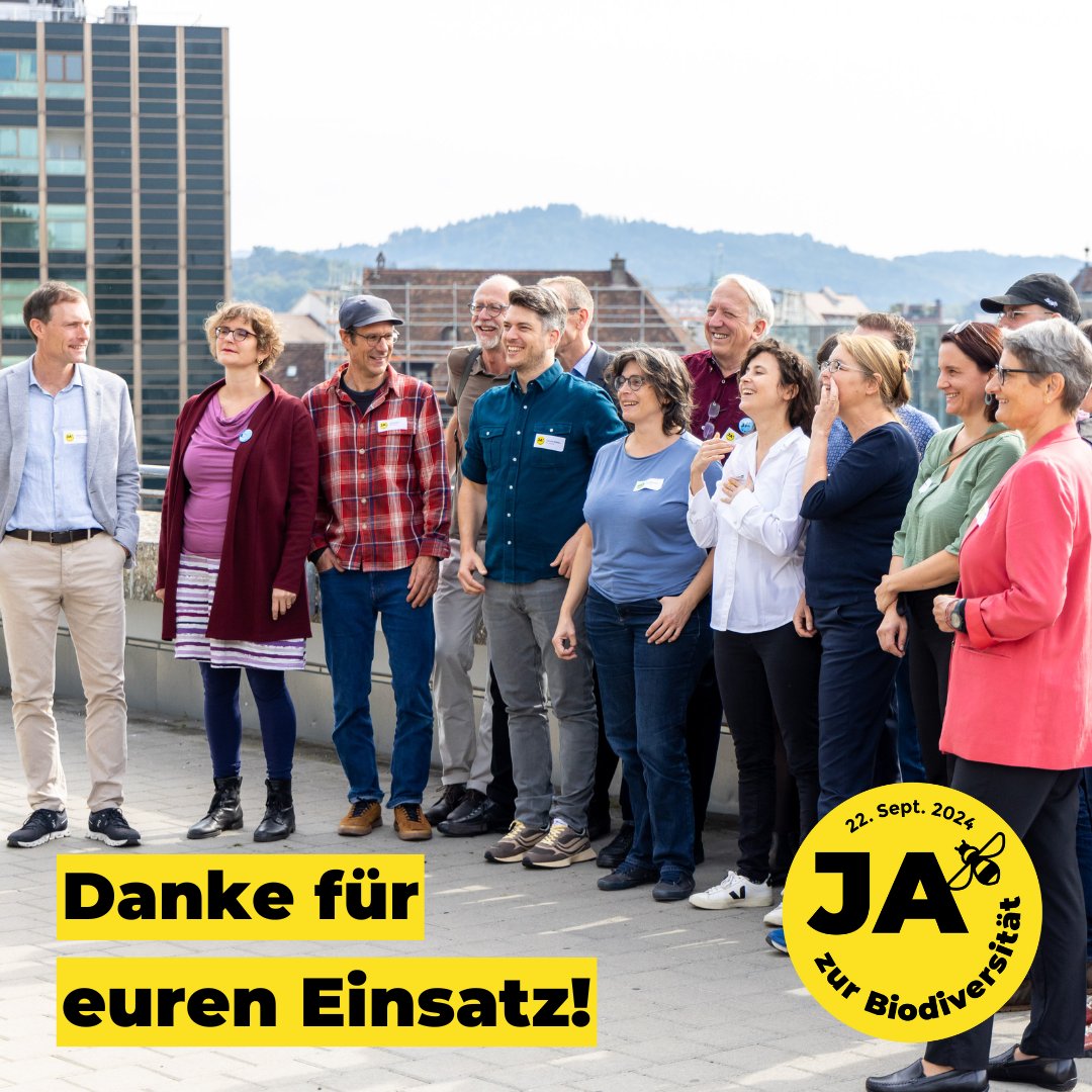 «Die Diskussion um die #Biodiversitätsinitiative hat das Thema fest in der politischen Agenda der Schweiz verankert.» <a href="/LeuggerUrs/">Urs Leugger-Eggimann</a>. 71 % der Menschen in der Schweiz sagen, dass die Folgen der Zerstörung unserer Natur für Gesundheit, Wirtschaft und nachfolgende Generationen