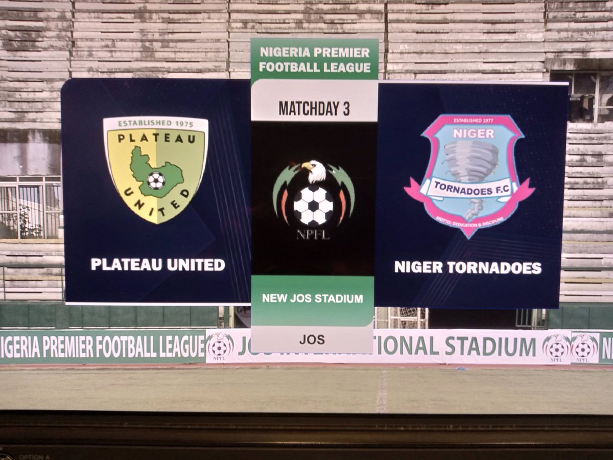 mezzymichaels's tweet photo. Jos International Stadium takes center stage this afternoon as @plateau_united take on @NigerTornadoes.
It's the @NigeriaPFL match day 3,
Live on @StarTimes_Ng BETA SPORTS channel
Produced by @team33prod.

#SupportYaOwn https://t.co/pPJd3XMPdJ