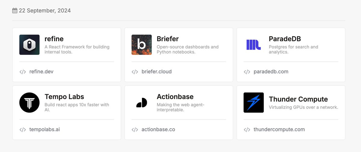 NewDevTools's tweet image. Today&apos;s 6 new dev tools to check out:

1. @refine_dev - A React Framework for building internal tools.

2. @briefercloud - Open-source dashboards and Python notebooks.

3. @paradedb - Postgres for search and analytics.

4. @Tempo_Labs - Build react apps 10x faster with AI.

5.…