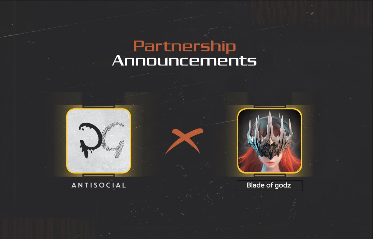 Antisocial_GG's tweet photo. Antisocial GG as always are happy to announce their collaboration with @BladeofgodX 

Holders and the general public can now be admitted into the raffle hosted in asgg community

Join our community for more information regarding this https://t.co/91gAHrzop3
