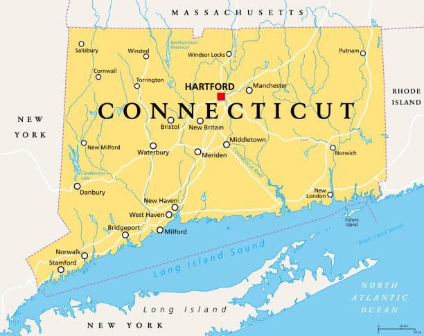 A list of Connecticut firsts:

Lobster roll
Frisbee
Wiffle ball
Public payphone
Hamburger 
Public library
Dictionary 
Law school
Newspaper 
Sewing machine
Ice-making machine 
Can opener
Lollipop 
Vacuum
Helicopter 
Polaroid camera 
Color TV
Artificial heart
FM radio station