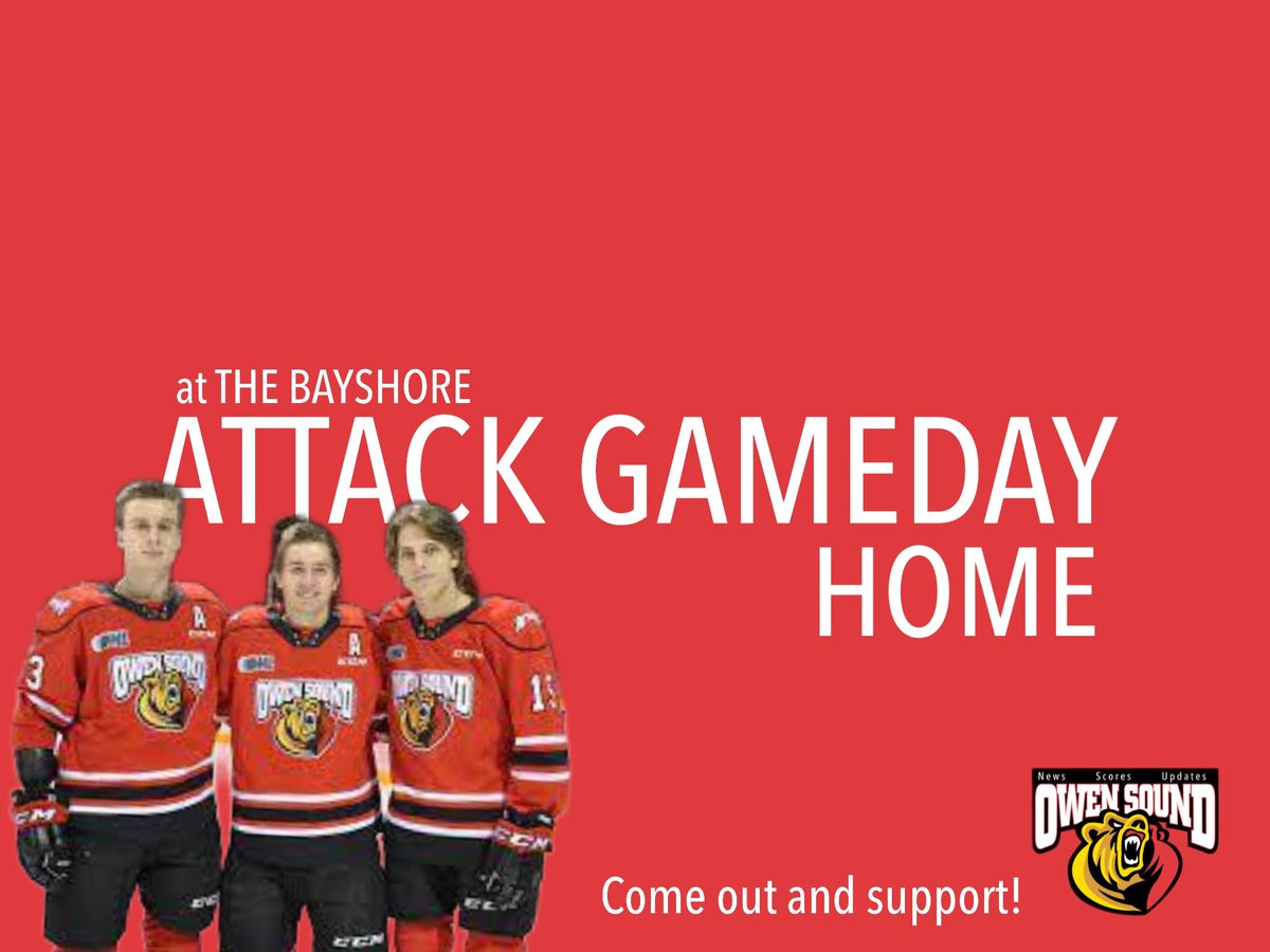AttackGameday's tweet photo. #ITSGAMEDAY
#ATTACK π» VS. #BATTALION πͺ
PUCK DROP 200PM β°οΈ
BAYSHORE COMMUNITY CENTRE π
@AttackGameday (Lineups) π
#Preseason2024 #OSvsNBAY https://t.co/fJalhCaBnC