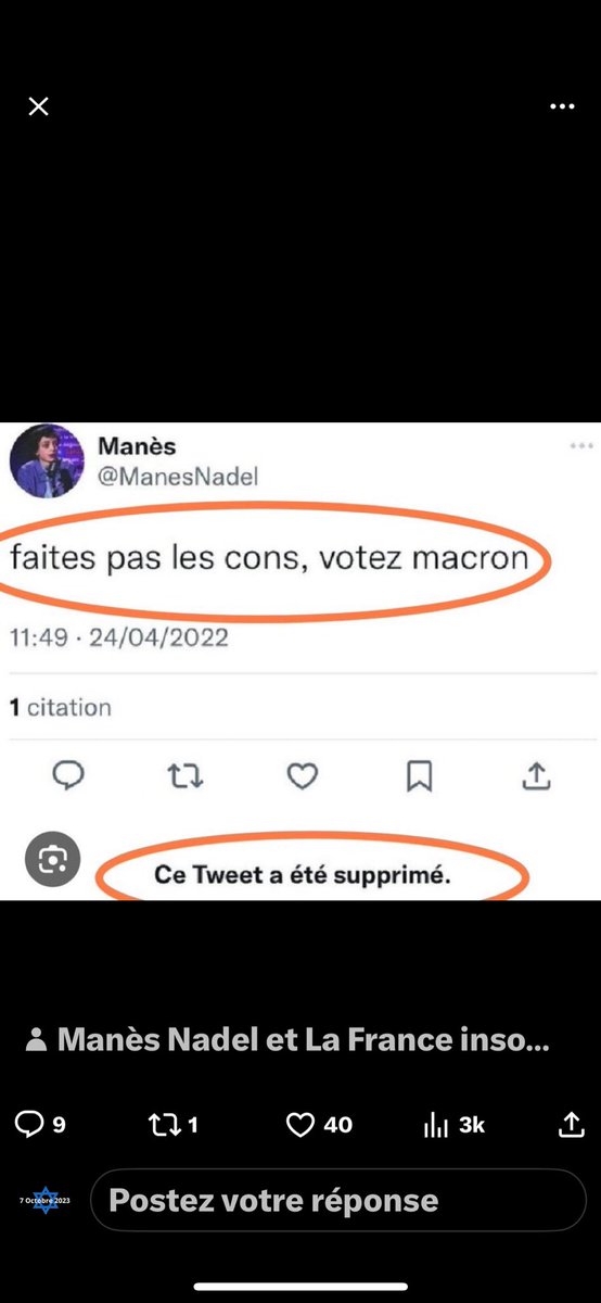 Invictus2B's tweet photo. @ManesNadel Comme quoi ça sert à rien d effacer 🤣🤣🤣 https://t.co/sjyeLOPPxz