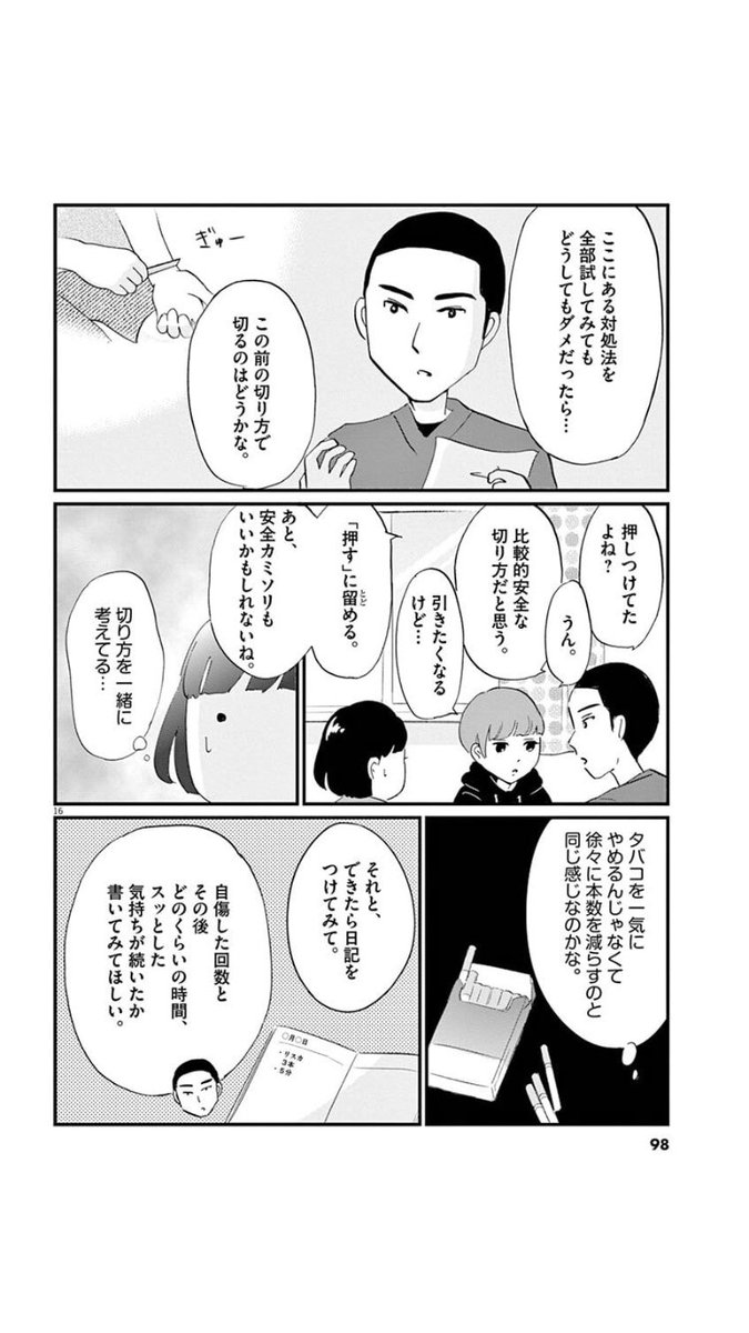 どうしたら自傷しないでいられるか
3/5

注意)自傷行為の描写あり 