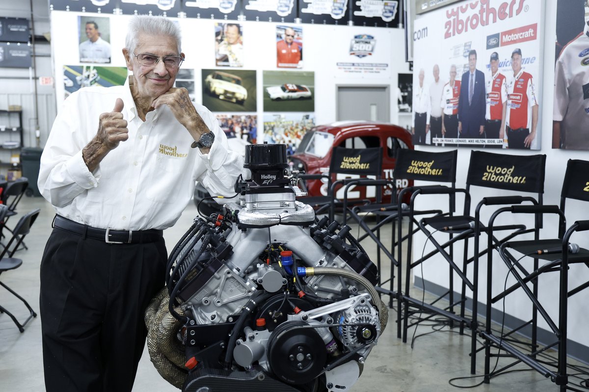 Doug Yates (@yates_doug) on Twitter photo Happy birthday to a <a href="/NASCARHall/">NASCAR Hall of Fame</a> of Fame Legend and someone very special to all of <a href="/NASCAR/">NASCAR</a>: Leonard Wood! Here he is with his own <a href="/FordPerformance/">Ford Performance</a> <a href="/roushyates/">Roush Yates Engines</a> FR9 engine for his birthday! <a href="/Woodchopper21/">Len Wood</a> <a href="/woodchopper16/">Eddie Wood</a> <a href="/Leonard_Wood/">Leonard Wood</a> <a href="/woodbrothers21/">Wood Brothers Racing</a> Happy birthday to a <a href="/NASCARHall/">NASCAR Hall of Fame</a> of Fame Legend and someone very special to all of <a href="/NASCAR/">NASCAR</a>: Leonard Wood! Here he is with his own <a href="/FordPerformance/">Ford Performance</a> <a href="/roushyates/">Roush Yates Engines</a> FR9 engine for his birthday! <a href="/Woodchopper21/">Len Wood</a> <a href="/woodchopper16/">Eddie Wood</a> <a href="/Leonard_Wood/">Leonard Wood</a> <a href="/woodbrothers21/">Wood Brothers Racing</a>