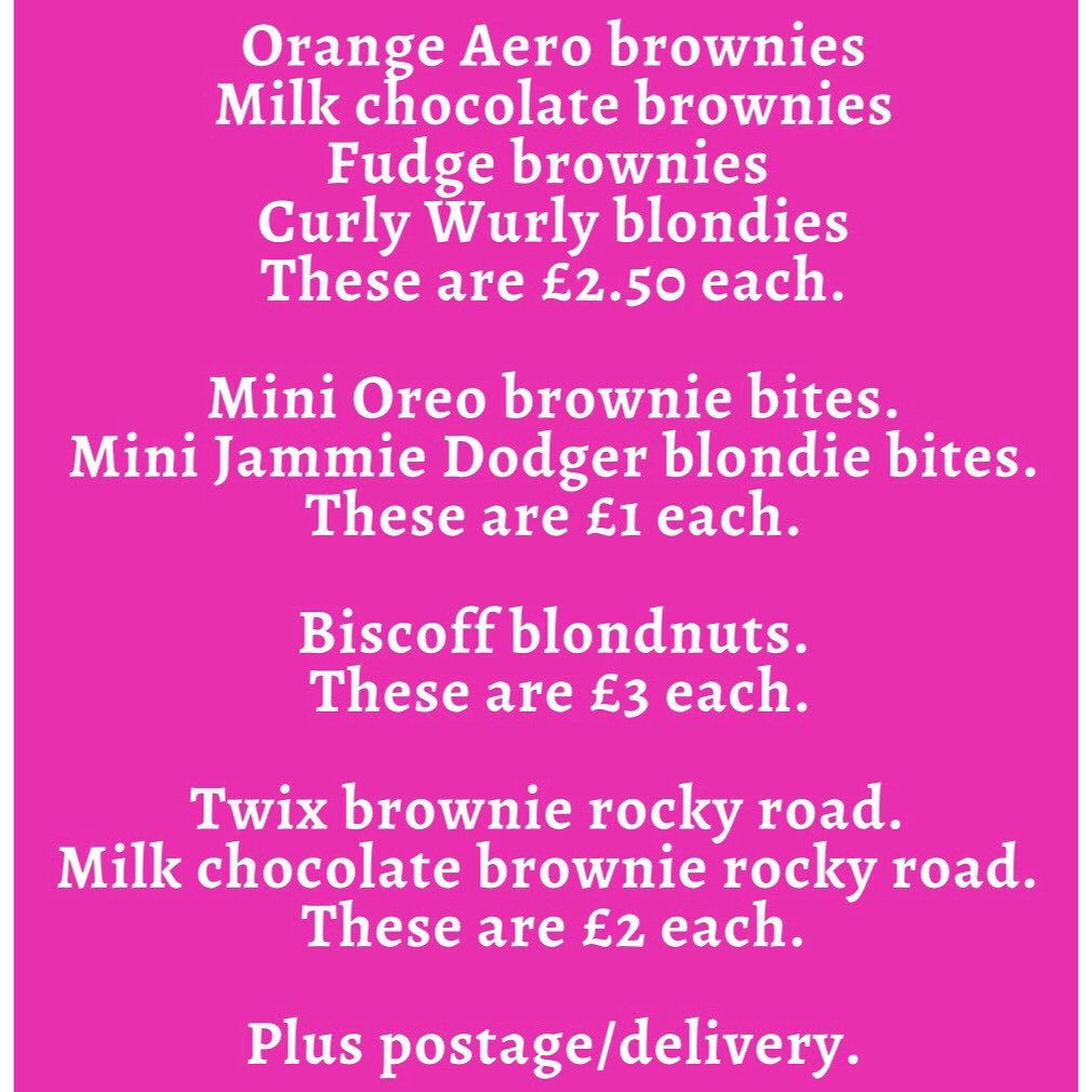 alwaystimefora's tweet image. Fancy ordering a selection box? See post pictures and DM me. #selectionbox #brownies #blondies #blondnuts #rockyroad #homemade #postaltreats #postalbrownies #postalblondies #browniesbypost #blondiesbypost #localdelivery #whitefield #prestwich #heatonpark #radcliffe #sunnybank