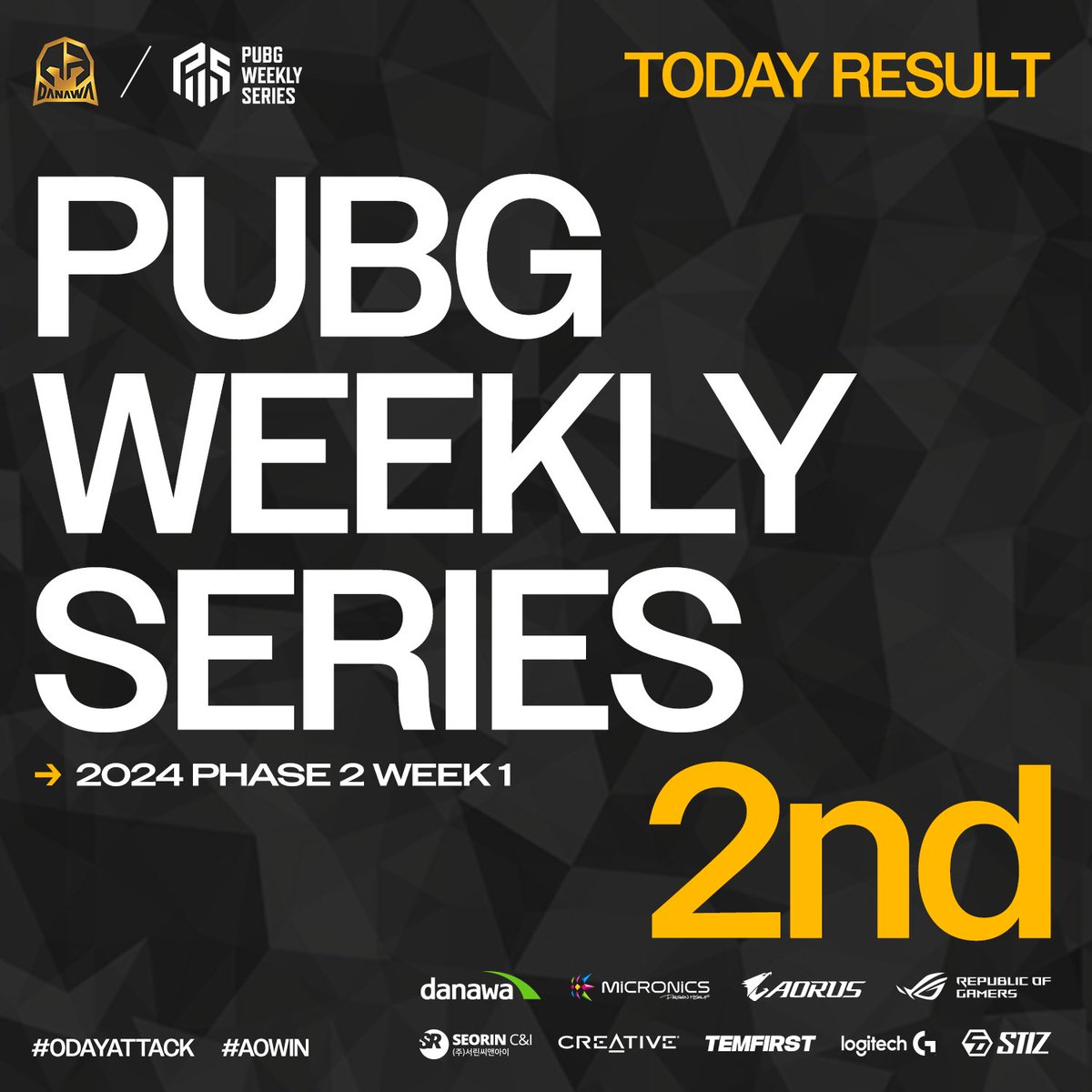 ATTACKZERO_A0's tweet photo. .
￣￣￣￣￣￣￣￣￣￣
MATCHRESULT

￣￣￣￣￣￣￣￣￣￣
⚔️PUBG WEEKLY SERIES 2024 PHASE 2 WEEK 1

🏆2nd

🔜PUBG WEEKLY SERIES 2024 PHASE 2 WEEK 2 DAY 1 (09/28)

#A0 #0DAYATTACK https://t.co/Ij756FDZ2G