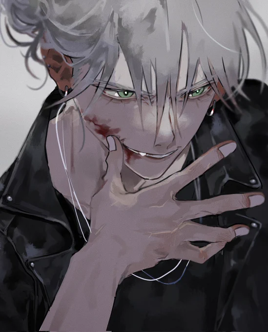 #見た人も無言で銀髪or白髪をあげる 