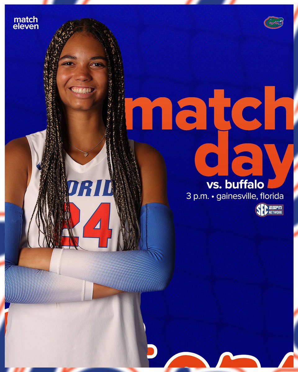 GatorsVB's tweet photo. Another Sunday Service

📍 O'Dome
🆚 Buffalo
⌚️ 3:00 pm ET
📺 https://t.co/OCDdCoinwQ (SECN)
📊 https://t.co/Sblrnau8s3

#GoGators https://t.co/PJxU06AiWL