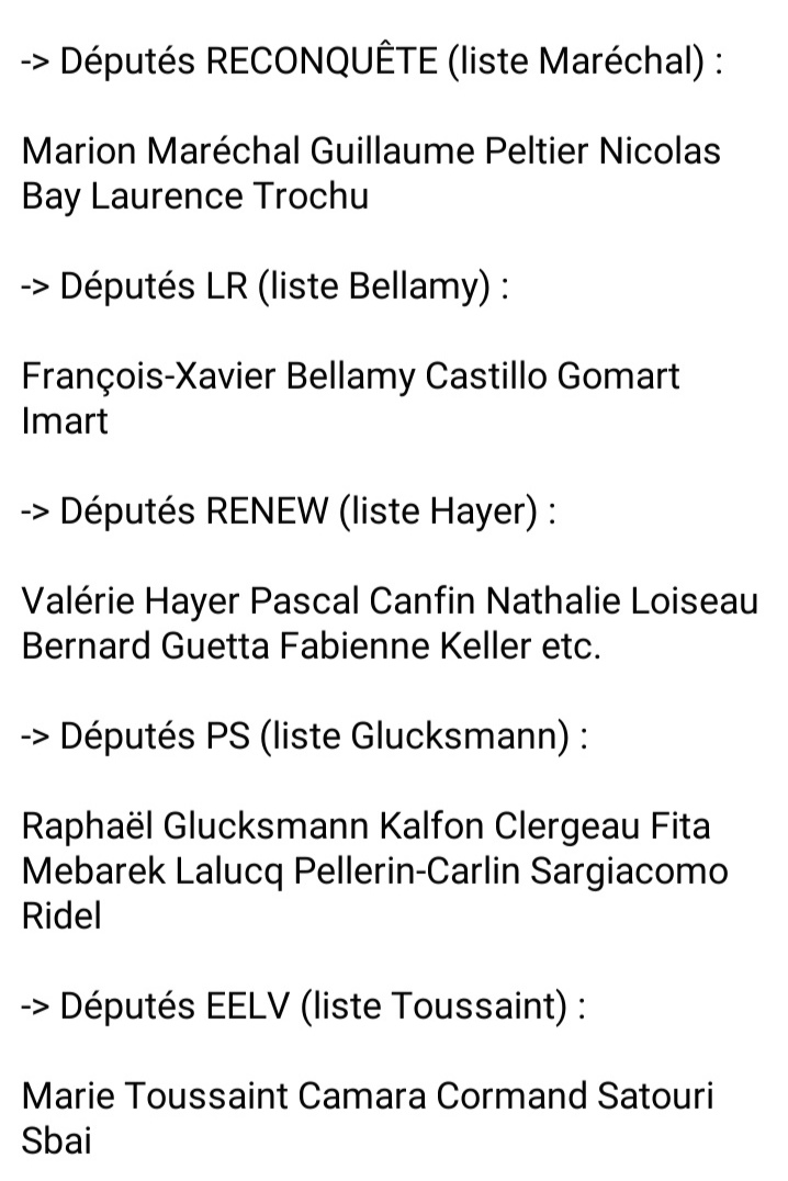 IvWtech's tweet image. Liste des députés européens qui souhaitent que la France entre en guerre contre la Russie.
Tâchez de vous souvenir de leurs noms lorsqu'ils seront bien planqués aux Baléares pendant que vous serez en première ligne.