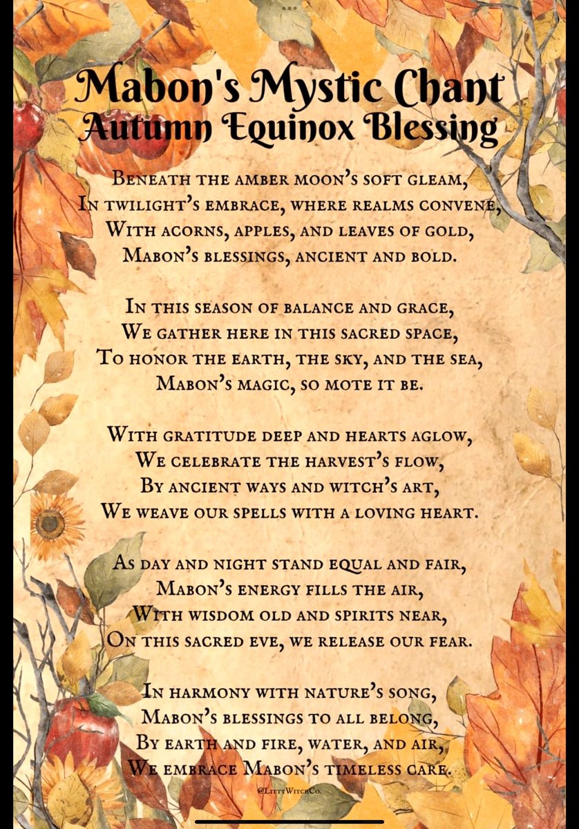 ScorpioLisaM's tweet photo. #Mabon #BlessedMabon #AutumnalEquinox #AutumnEquinox https://t.co/QbRfLIMuUc