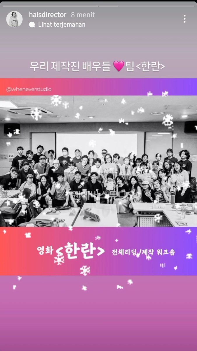 MomijiCrimson's tweet photo. 20220922
PH, Dir, &amp; actors 

Dir. Ha "Our staffs, actors ❤️ team <Hallan>"

Minchae "Movie <Hallan>
On-site reading &amp; production workshop with actors &amp; staff before filming
Please give us ur interest &amp; support!!!
Minchae, let's prepare well with a grateful heart &amp; do our best!!" https://t.co/vnXDojdj9o