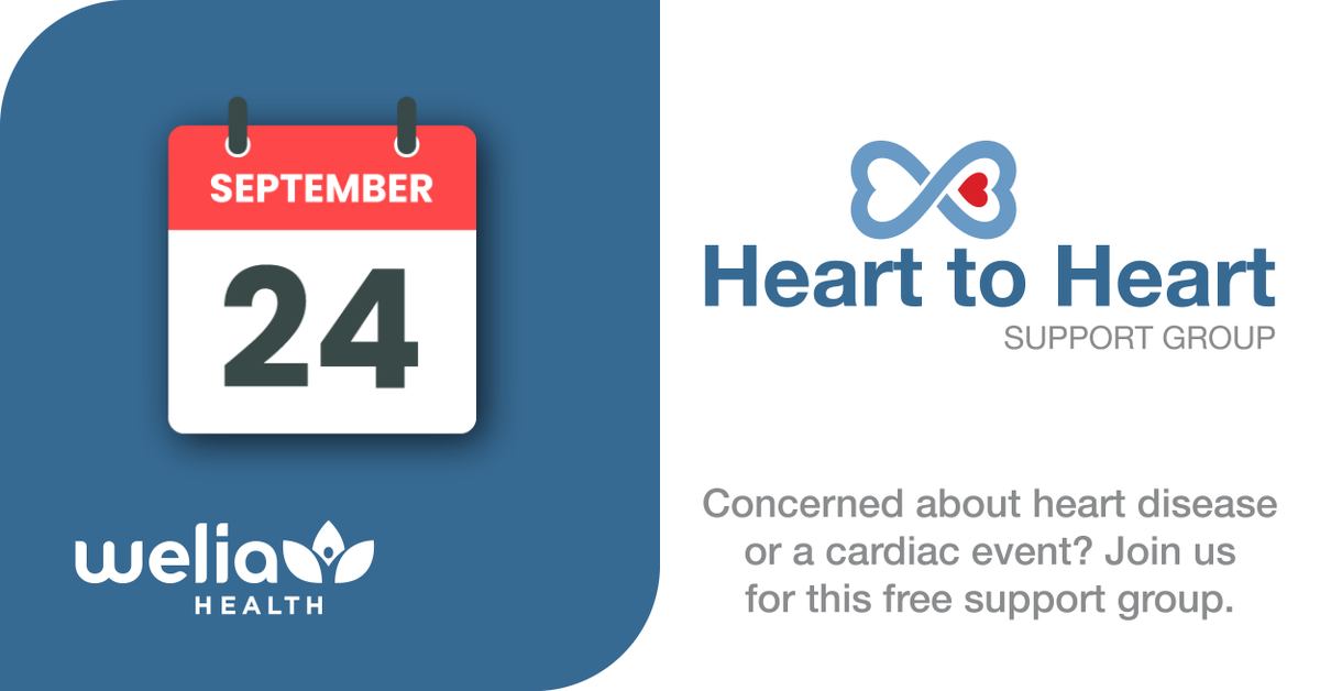 💖 Join us for the Heart to Heart Support Group at Welia Health, designed for those with heart disease and their loved ones. Our next meeting is on September 24 from 2–3 PM at the Welia Center. Learn more here: weliahealth.org/event/heart-to…

🌟 #HeartToHeart #WelliaHealth