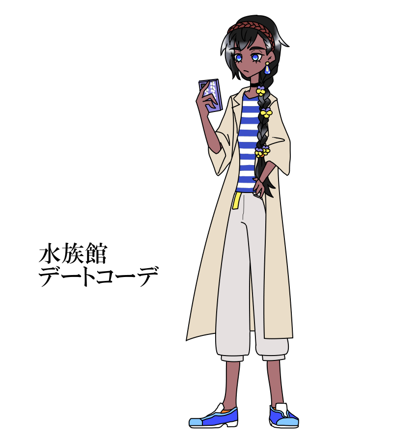「まーたルーペにデート服考えていたよ。皆、見てくれ生前じゃなくて学園ものの方のルー」|ミツのイラスト