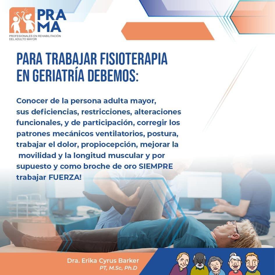 ErikaCyrus's tweet photo. La #Fisioterapia #Geriatrica requiere que aparte del motivo de consulta 🧐 también podamos atender los principales cambios propios del proceso del envejecimiento que alteran o dificultan los proceso de recuperación funcional 🧓🏼👵🏿👨🏽🦳💜 https://t.co/JCG7H1qXLx