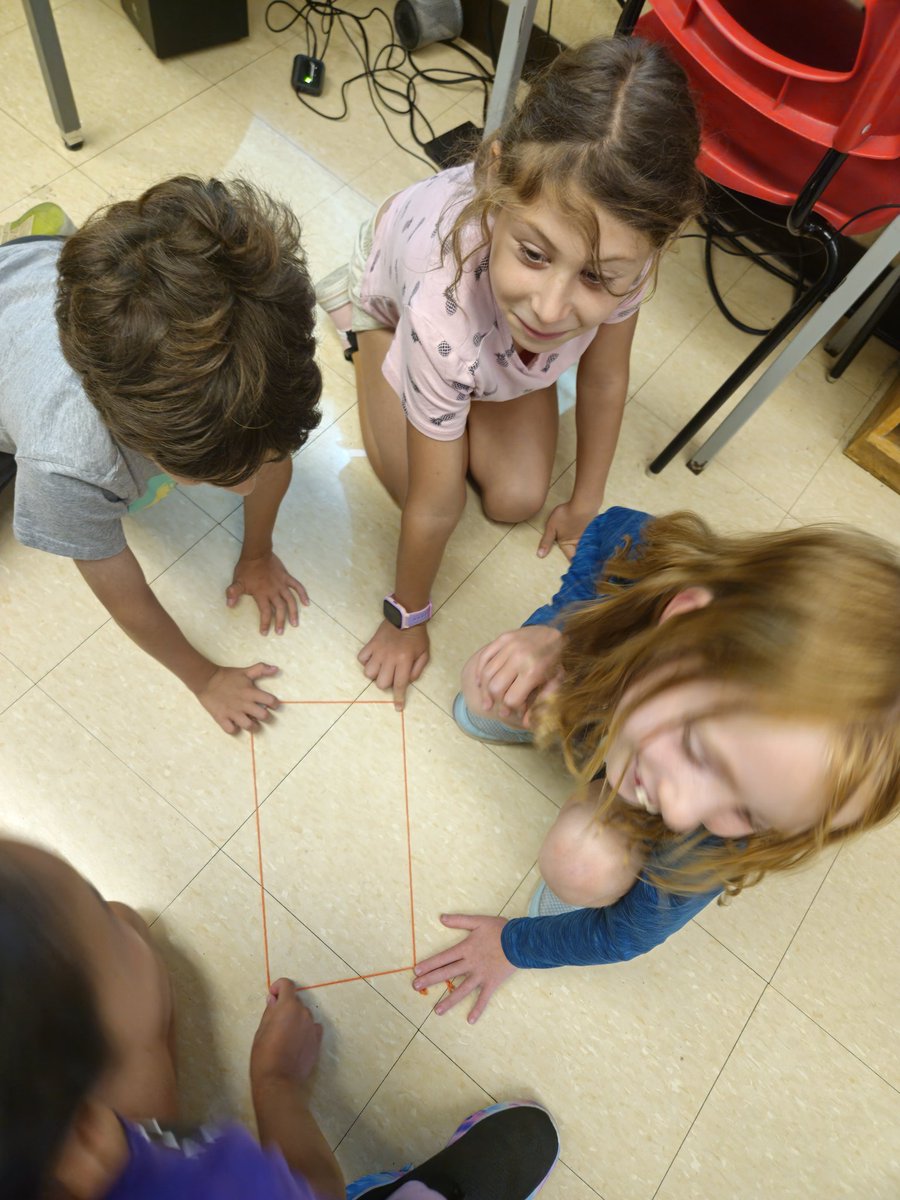 MisterQuayson's tweet photo. In Math worked talked about working in teams and how everyone is important to help the team achieve its goals! In groups we worked together to build different shapes using string! https://t.co/0b57UVstGO
