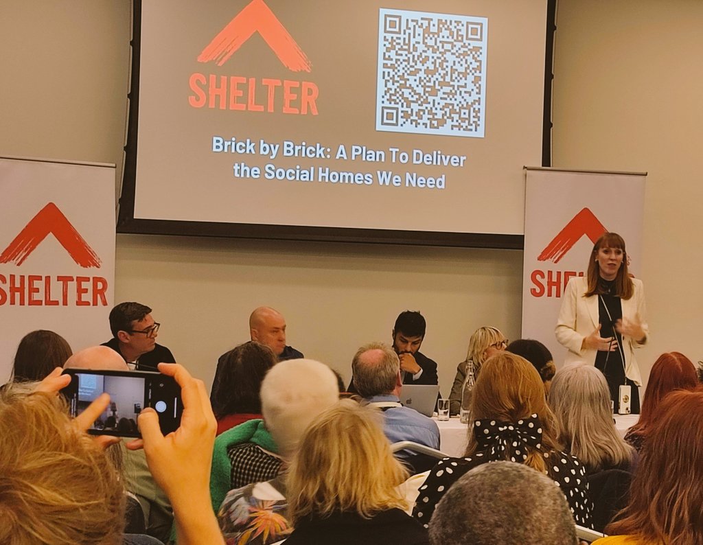 "What's Labour for we're not here to give people safe and affordable homes?"  <a href="/AngelaRayner/">Angela Rayner</a> says it's the moral mission of this #Labour government <a href="/Shelter/">Shelter</a> fringe #Lab24 #BrickByBrick