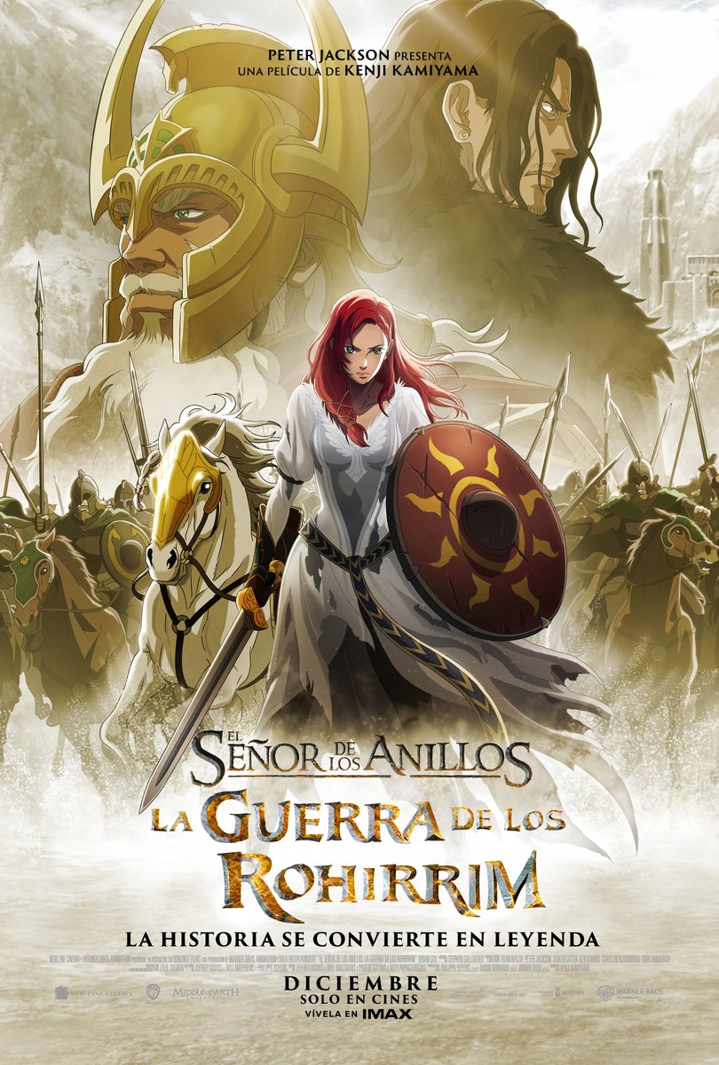 WBPicturesLatam's tweet photo. Todo la Tierra Media conoce la historia de la guerra del anillo. Pero 200 años antes de eso, había una historia más antigua. #LOTR La Guerra de los Rohirrim - solo en cines 12 de diciembre. https://t.co/gtXCo7YCvj