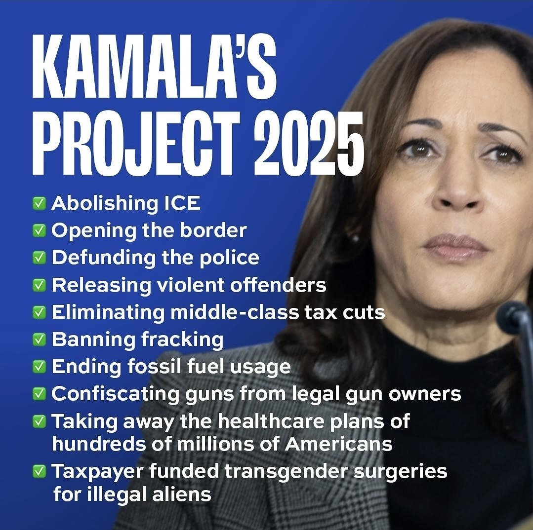 Kamalas Project 2025 is DANGEROUS! Trump must win.