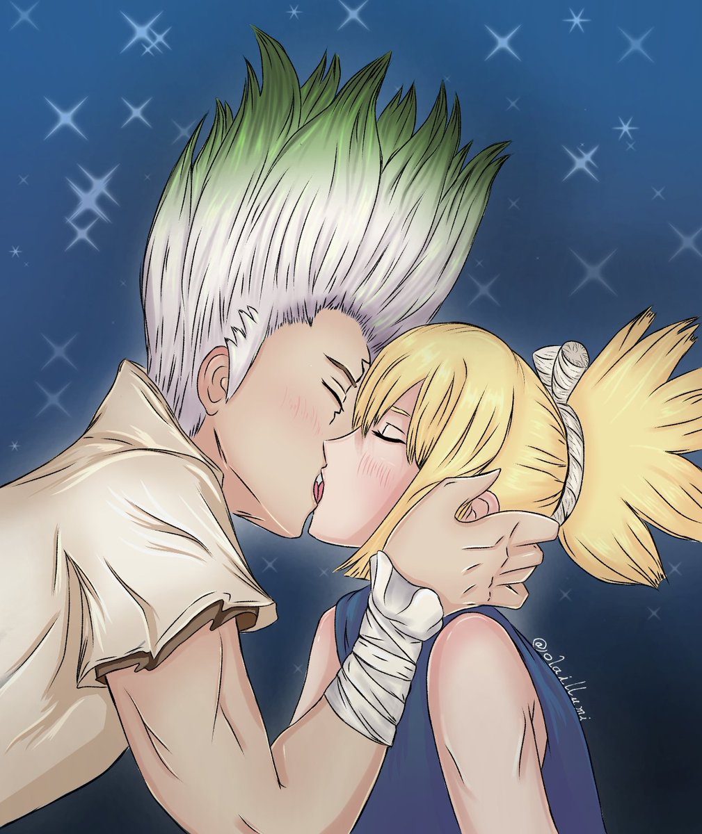 olaillumi's tweet photo. Day 1: first kiss
@SenhakuW 
#senhaku #senkoha #DrSTONE #dcst https://t.co/HAkBUTVJ00