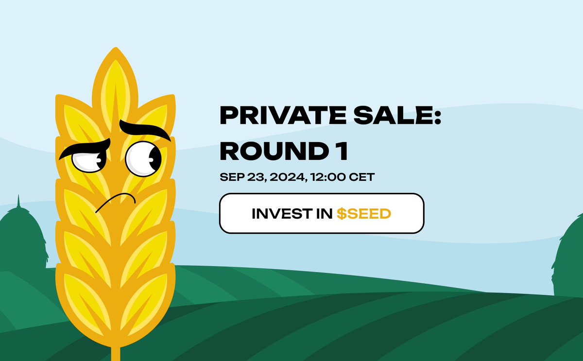 💥 BOOM! PRIVATE SALE ANNOUNCEMENT 💥

Tomorrow (Sep 23, 2024) at 12:00 CET, the private sale of $SEEDCOIN ($SEED) is launching! 🚀

🌟 Get Started Here: seedcoin.io

This is your chance to join early and be part of something BIG! 💎

✨ Here’s what you need to know: