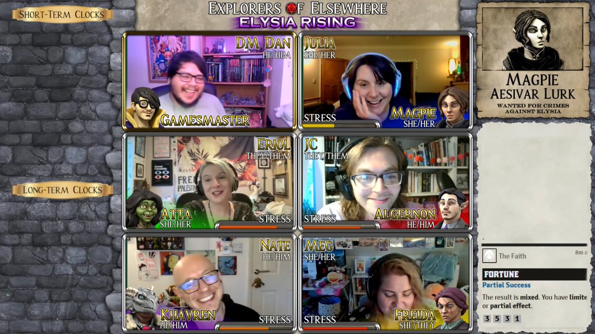 EoElsewhere's tweet photo. The Crew wrangle with their newest housemate and settle up with the Faith, before beginning some downtime in preparation with tomorrow's huge score.

Catch the ep on the EoE YT channel (link in the comments!) and sub for more @BladesInTheDark actual play content!

#ttrpg #dnd https://t.co/0gcrLkZWGm