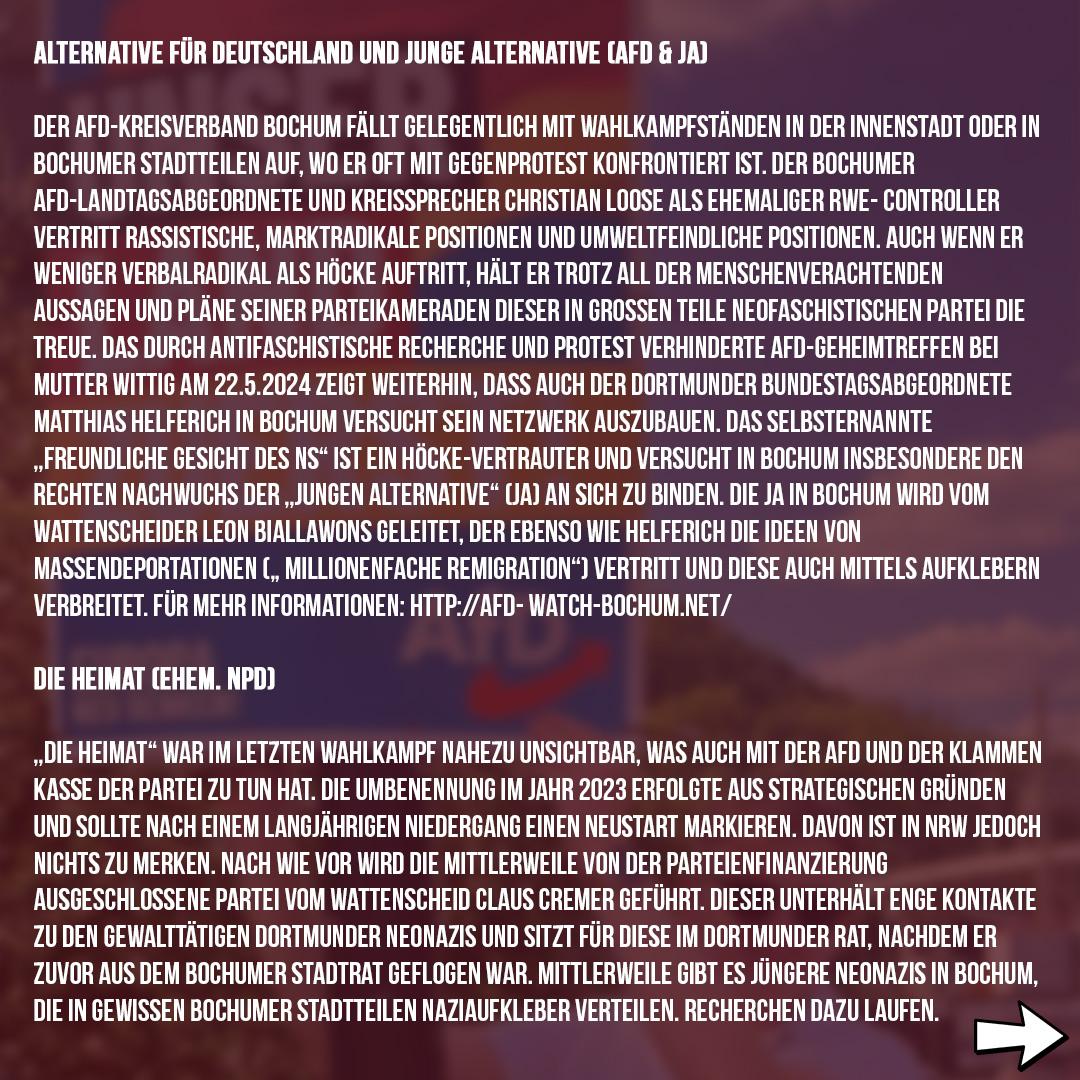 antifa_linke's tweet photo. Ihr wollt wissen was bei der extremen Rechten in Bochum geht?
Hier ein aktueller Kurzüberblick und was ihr dagegen tun könnt!
Das Ganze findet ihr auch auf unserem Blog:
https://t.co/dxbW3jXKws
#Antifa #Bochum #AntifaBochum #Linie5 #noafd #nonazisbo #nonazis https://t.co/0prtmcCMO2