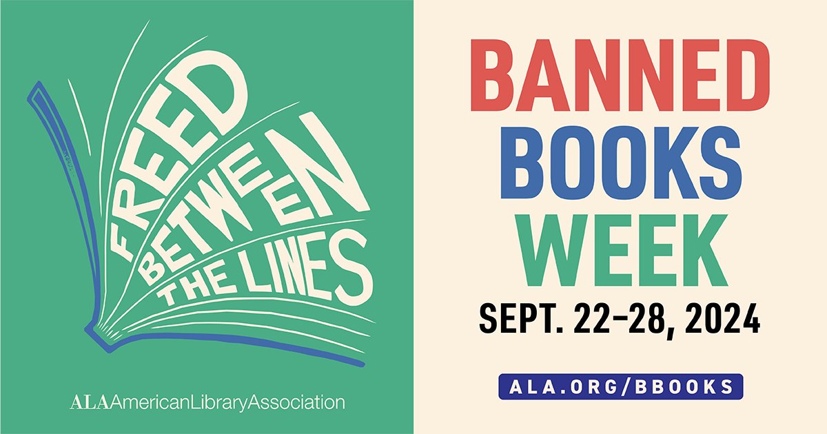 maplwdlibrary's tweet photo. Banned Books Week is September 22-28! Learn more about Banned Books Week, check out what were the Top 10 Banned Books of 2023, and get inspired to "Fread Between the Lines" by checking out a banned book from the library: https://t.co/DtRkB9wj5I #BannedBooksWeek2024 https://t.co/ShiuWR7BqL