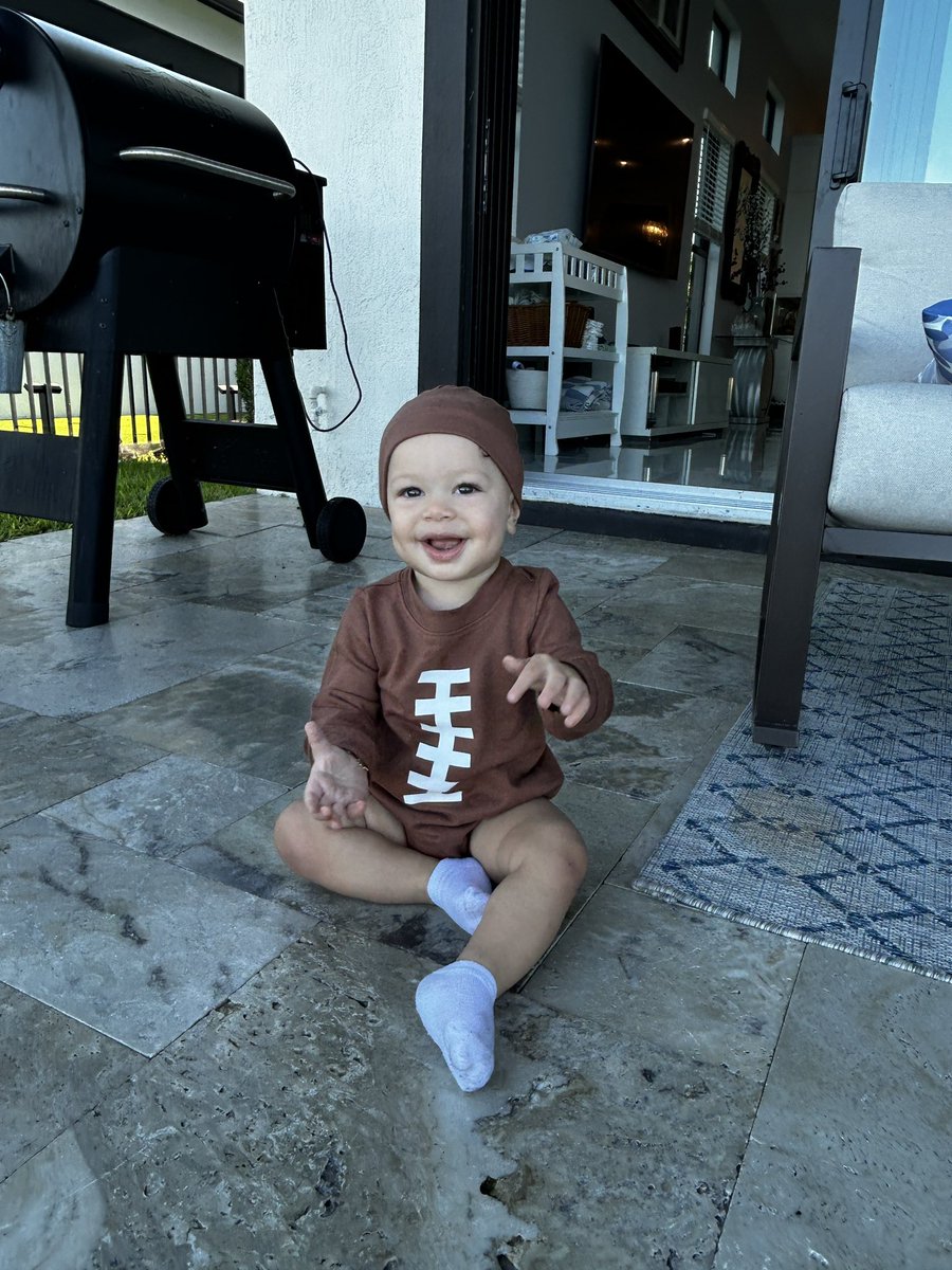 Been a minute since I've been on here, 2024 and we have a new die hard <a href="/CanesFootball/">Miami Hurricanes Football</a> fan in the house! 😁 #myson! #8monthsold #CanesFam