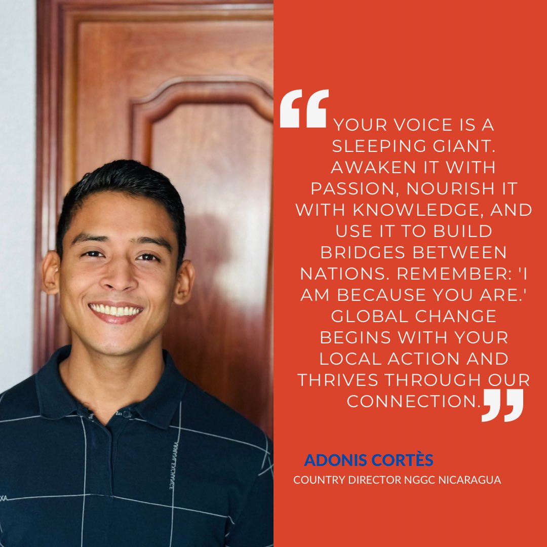 Next Generation Global Connect (Official Account) (@nextgenglobal_c) on Twitter photo Your voice is a sleeping giant... Global change begins with your local action.' - <a href="/Adenmcorts/">Adonis Cortes</a> , NGGC Nicaragua. What local action will you take today? Your voice is a sleeping giant... Global change begins with your local action.' - <a href="/Adenmcorts/">Adonis Cortes</a> , NGGC Nicaragua. What local action will you take today?