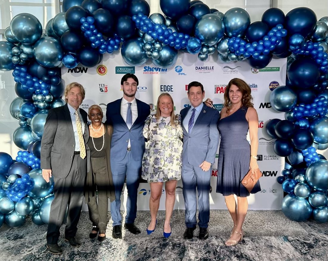 Attending the <a href="/MiamiDadeDems/">Miami-Dade Democrats</a> 2024 Blue Gala at the Miami Beach Convention Center with elected officials including Mayor Daniella Levine Cava, Senator Shevrin Jones, Miami Beach Commissioner Kristen Rosen Gonzalez, US Rep. Maxwell Alejandro Frost &amp; the Miami Beach Democratic Club.