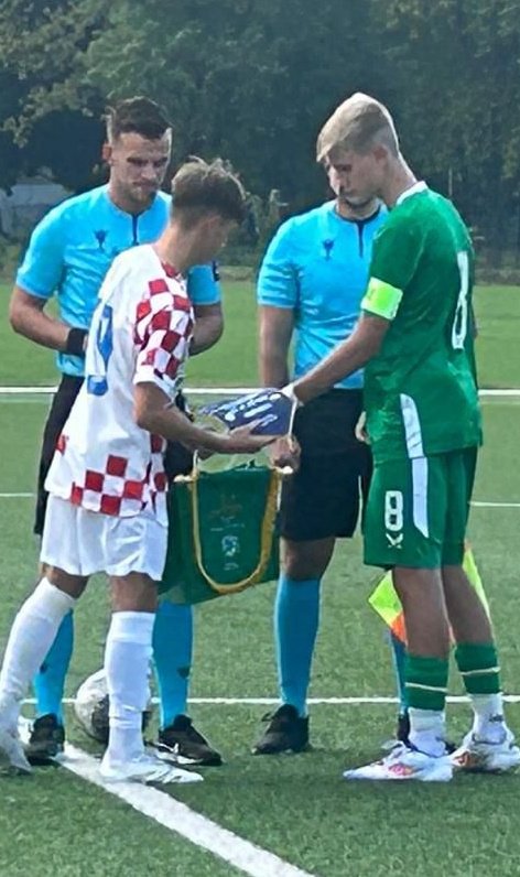 So very proud of my Godson Josh who captained the <a href="/IrelandFootball/">Ireland Football ⚽️🇮🇪</a> U15 against Croatia on Friday