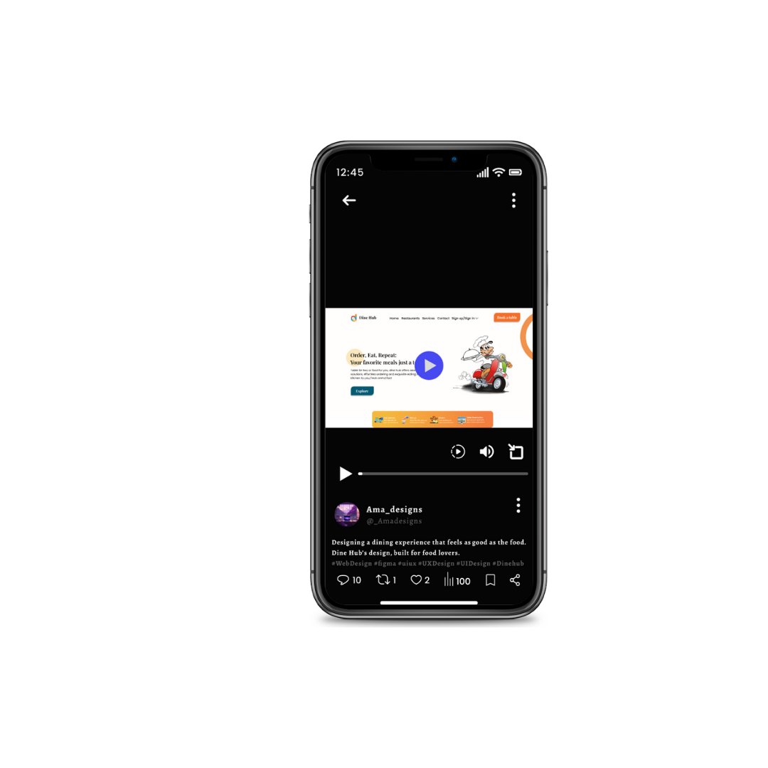 _Amadesigns's tweet image. Enhancing the Xperience😉.
 Imagine watching videos and engaging comments at the same time. As a UI/UX designer, I reimagined the interface for a seamless engagement Xperience .
Here's my take on an upgraded interface.
What do you think @elonmusk ?
#Xupdate #UXDesign #TechDesign