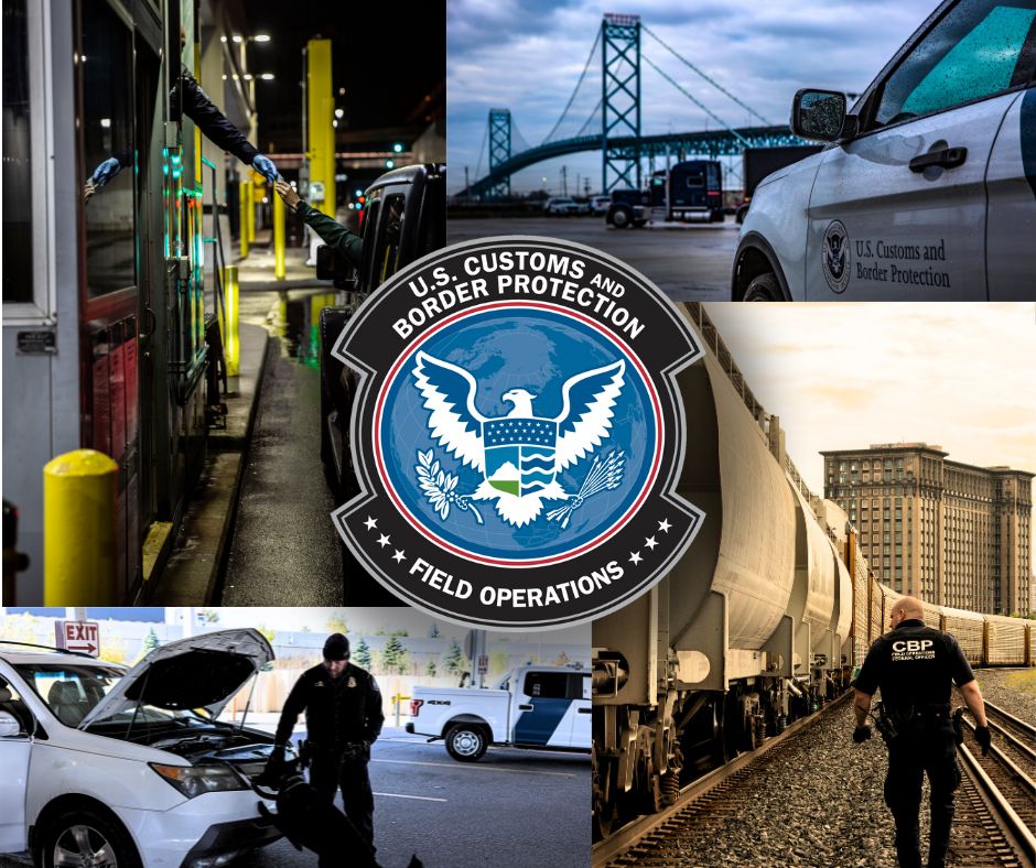DFODetroit's tweet photo. Shoutout to our @CBP officers who work tirelessly 24/7 to protect our borders and keep our communities safe. Your dedication and hard work year-round make a difference every day. Thank you for your unwavering commitment! #CBPStrong 💪 https://t.co/KQVv6YBAf0