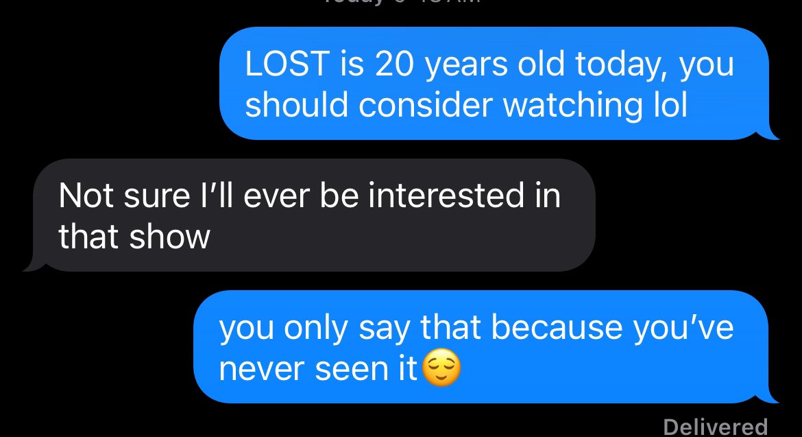 Trying to get my brother to watch Lost 🥲