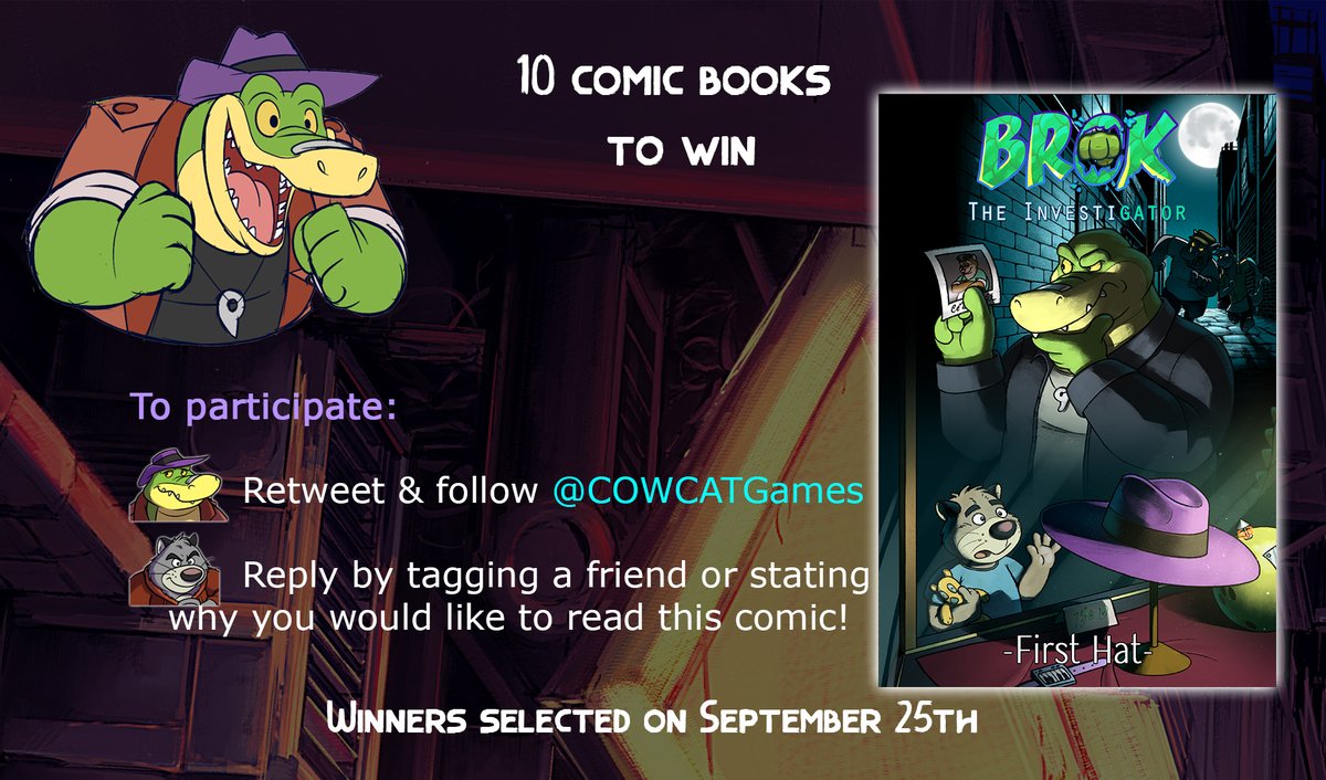 COWCATGames's tweet photo. 🎁 GIVEAWAY - 10 COMIC BOOKS🎁
Let's end the Kickstarter campaign with a BANG💥

Win (when completed)
🔵 3 printed comic books
🔵 7 digital comic books (Steam or PDF)

Kickstarter page
https://t.co/wO9LcODa0b

⬇️ Instructions below ⬇️ https://t.co/ge2ISVGR9B