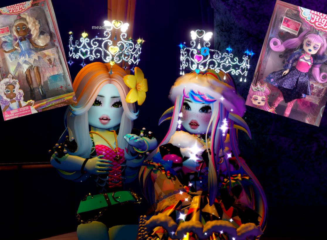 big #royalehigh giveaway !!

chromae + avrilla doll‘s codes #giveaway!💙💜

must follow me  &amp; <a href="/cwystalled/">meadow</a> w/ 🔔 on!

like + rt and comment done!

extras/hc

tag 1-10 friend‘s

good luck💙💜