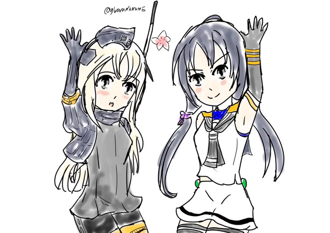 #艦これ版深夜の真剣お絵描き60分一本勝負#艦これ版真剣お絵描き60分一本勝負_20240922ゆーちゃんと涼風 