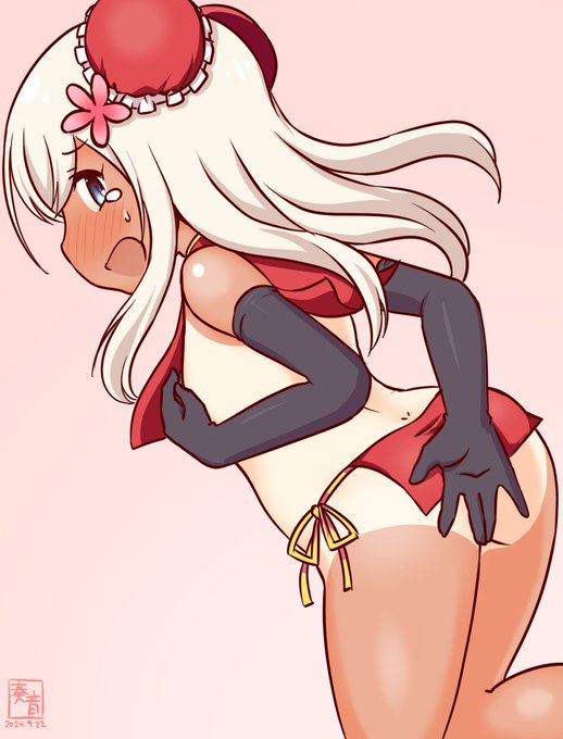 「えっと… 提督、これ本当はチャイナドレスじゃないですよね?
 ダメ、ですよね? ねぇ? ねぇ!」

#艦これ版真剣お絵描き60分一本勝負_20240922
#呂500 