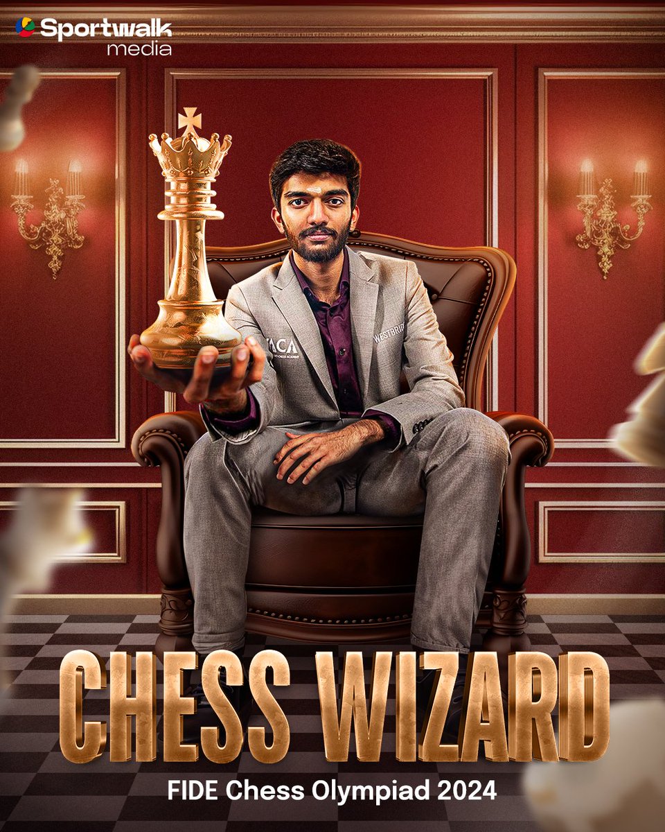 sportwalkmedia's tweet photo. 🫡🥇 𝗛𝗘 𝗜𝗦 𝗛𝗜𝗠! A sensational end to a sensational tournament as he triumphs against Vladimir Fedoseev in his final match-up to win the individual gold medal on board 1 at the Chess Olympiad 2024.

🥇 Board 1 - Chess Olympiad 2022
🥇 Board 1 - Chess Olympiad 2024

👉 Follow @sportwalkmedia for the latest updates on Indian sports.

@Media_SAI @FIDE_chess @ChessbaseIndia @chesscom_in
@DGukesh

📸 Pics belong to the respective owners • #GukeshDommaraju #ChessOlympiad2024 #ChessIndia #FIDEChess #IndianChess #TeamIndia #Sportwalk