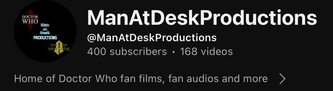 ManAtDeskProd's tweet image. Just hit 400 subscribers, which is hugely exciting and it’s great to have reached this point 😁 

More exciting news of films and audios in the works coming soon…