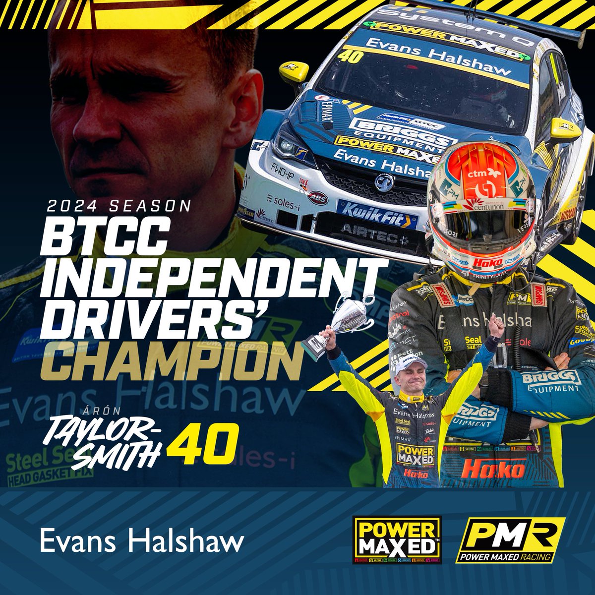 UKPMR's tweet photo. 2024 INDEPENDENT DRIVERS' CHAMPION 🏆 

It's an unassailable lead for @AronTaylorSmith in the @BTCC Independent Drivers' Championship!

#BTCC // #PowerMaxedRacing https://t.co/YwZ6ok1owZ